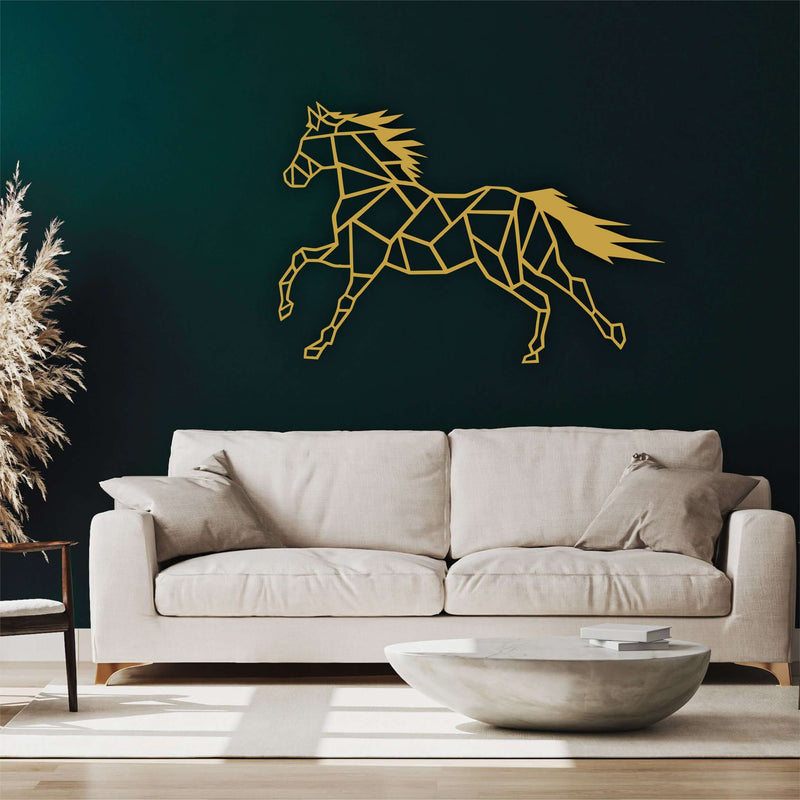 Geometric Horse Metal Wall Art
