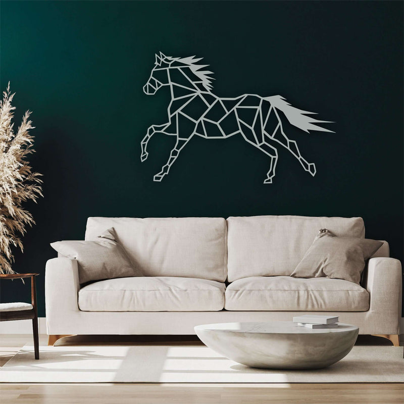 Geometric Horse Metal Wall Art