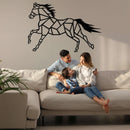 Geometric Horse Metal Wall Art