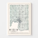 Vintage Map of Canton Township, Lincoln County, South Dakota 1929