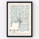 Vintage Map of Canton Township, Lincoln County, South Dakota 1929