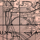 Vintage Map of Sioux Falls Township, Minnehaha County, South Dakota 1913