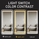 Full-Length Vertical Mirror With LED Light, Dimming Wall Mirror With Frame by HouseOfZazla
