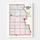 Vintage Map of Lincoln County, South Dakota 1904