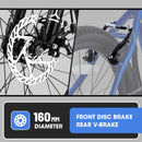 S20101 20" Kids' Bike, Boys Girls Mountain Bike Ages 8-12, 7 Speed Teenager Children Kids' Bicycles, Front Suspension Disc Brake Rear V-Brake, High Steel Frame by HouseOfZazla