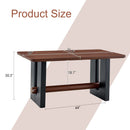 Compact Dining Table - Walnut / Black by HouseOfZazla