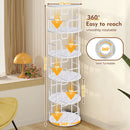 Rotating Bookshelf Tower 5 Tier Spinning 360 Degree Revolving Storage Shelf