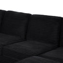 Upholstered U-Shaped Sectional Sofa With Movable Ottoman And Side Storage Pockets by HouseOfZazla