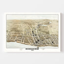 Vintage Map of Amsterdam, New York 1875