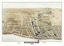 Vintage Map of Amsterdam, New York 1875