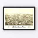 Vintage Map of Ashburnham, Massachusetts 1886