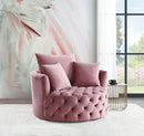 Zunyas Velvet Accent Chair With Swivel by HouseOfZazla