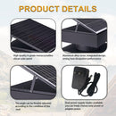 14" Adjustable Square Solar Roof Exhaust Fan, 60W Dual Power Attic Ventilator by HouseOfZazla