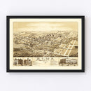 Vintage Map of Alma, Michigan 1885