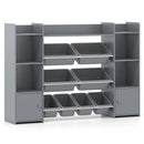56 inch Large Toy Storage Organizer with 8 Removable Bins and Bookshelf by LJGDeals