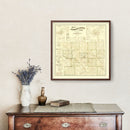 Vintage Map of Jasper County, Iowa 1871