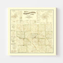 Vintage Map of Jasper County, Iowa 1871