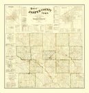 Vintage Map of Jasper County, Iowa 1871