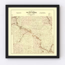 Vintage Map of Black Hawk County, Iowa 1887