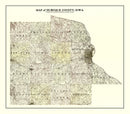 Vintage Map of Dubuque County, Iowa 1900