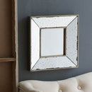 Distressed Accent Mirror, Traditional Style Framed Wall Mirror For Living Room by Unique Piece Furniture