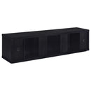 Deiter 79-inch TV Stand Fireplace Media Console Black