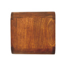 Solid Wood Mini Curve Floating Nightstand, 1-Drawer, 1 Open Slot, Chestnut
