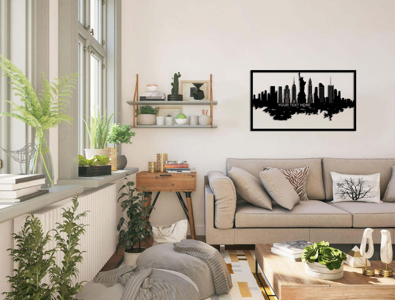 Personalized New York Metal Wall Art