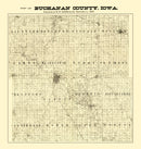 Vintage Map of Buchanan County, Iowa 1900