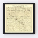 Vintage Map of Buchanan County, Iowa 1900