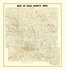 Vintage Map of Pok County, Iowa 1895