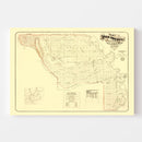 Vintage Map of Yolo County, California 1871