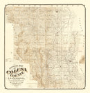 Vintage Map of Colusa County, California 1885