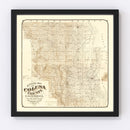 Vintage Map of Colusa County, California 1885