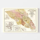 Vintage Map of Sonoma County, California 1900