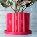 Modern Heart-Shaped Planter with Drainage & Saucer – Unique Valentine’s Day Gift for Plant Lovers, 3d Printed Planter Home Hosting Decor,
