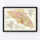 Vintage Map of Sonoma County, California 1900