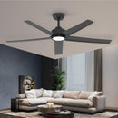 52 Inch Ceiling Fans with Lights, Large Air Volume Ceiling Fans with Reversible Quiet DC Motor and Remote by HouseOfZazla