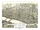 Vintage Map of Springfield, Massachusetts 1875