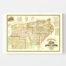 Vintage Map of Tehama County, California 1878