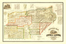 Vintage Map of Tehama County, California 1878