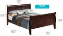Louis Phillipe - Panel Sleigh Bed by Unique Piece Furniture