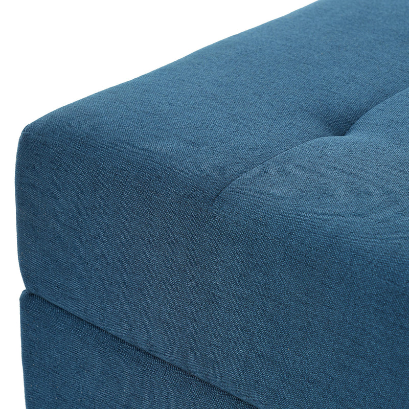Navy Tufted Ottoman, photo 10 of 10
