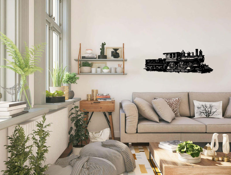 Personalized Train Metal Wall Art