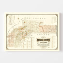 Vintage Map of Nevada County, California 1880
