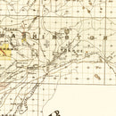 Vintage Map of Nevada County, California 1880