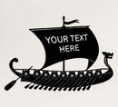 Personalized Viking Ship Metal Wall Art