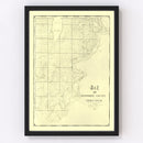 Vintage Map of Mississippi County, Arkansas 1898