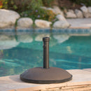 Um Holder Round Umbrella Base 66 Lbs Concrete - Brown by HouseOfZazla