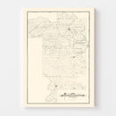 Vintage Map of Prairie County, Arkansas 1892